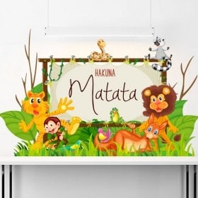 Vinilos Infantiles Mural Animales Selva