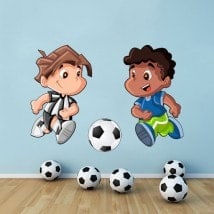 Vinile figli a giocare a calcio