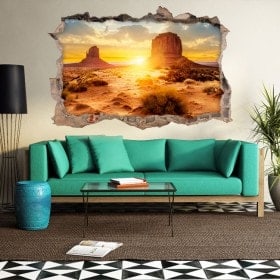 Vinyl tramonto 3D nel deserto