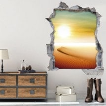 Vinile 3D del sole nel deserto