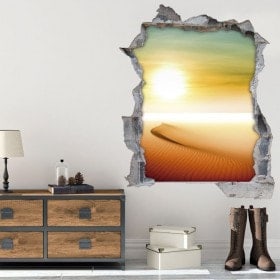 Vinile 3D del sole nel deserto