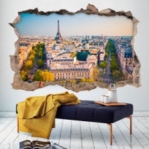 Parete in vinile rotto Parigi