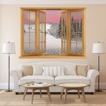 Montagne dello snowy in vinile Windows