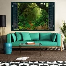 Natura magica 3D windows di vinile