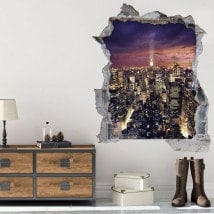 Vinyl tramonto 3D a Manhattan New York