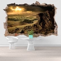Vinyl tramonto 3D in montagna Italian 5811