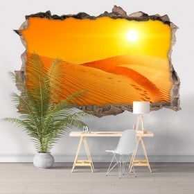Vinyl tramonto 3D nel deserto