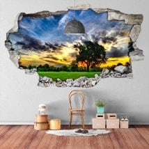 Albero 3D vinile nel campo Italian 5813