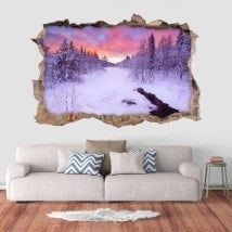 Vinyl tramonto 3D in Lapponia