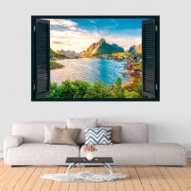 Vinile windows tramonto Norvegia