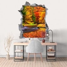 In natura gli alberi 3D in vinile
