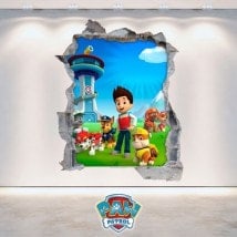 Vinile 3D Paw canino pattuglia Patrol