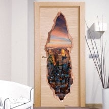 Porte di vinile 3D di New York