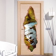 Vinile porte Rivera nella foresta 3D