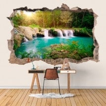 Cascate di parete vinile in natura