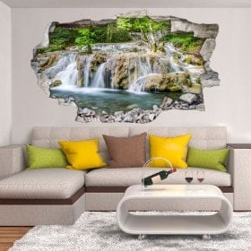 Cascate di vinile decorativi della foresta 3D