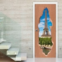 Torre di porte per vinile 3D Eiffel Parigi
