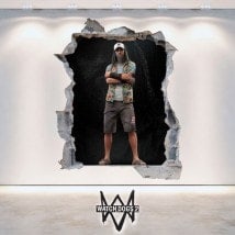 Vinile e adesivi 3D t-bone Guarda cani 2