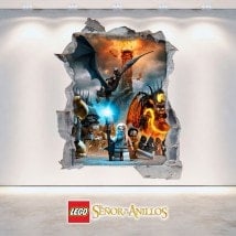 Vinile decorativo 3D Signore degli anelli Lego