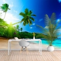 Fotomurali di vinile Palms Sunset Beach