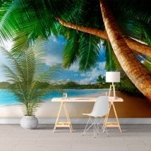 Fotomurali palme sulla spiaggia
