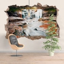 Montagna di Cascades decorativo vinile 3D