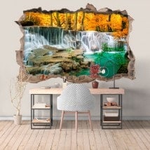 Cascate di vinile della foresta 3D