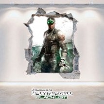 Splinter Cell Blacklist vinile decorativo 3D Tom Clancy
