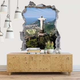 Vinile decorativo 3D Cristo Redentore