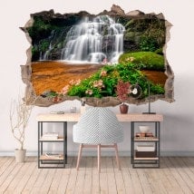 Vinile decorativo 3D cascate e natura