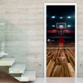 Basket di Corte porte vinile decorativo
