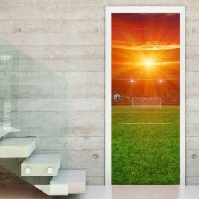 Campo di calcio porta vinile decorativo