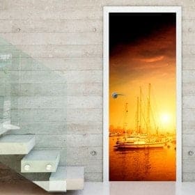 Vinyl tramonto porte sul porto