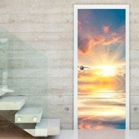 Vinile porta tramonto sul mare
