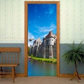 Porte di vinile decorativo Castello conta di Gand