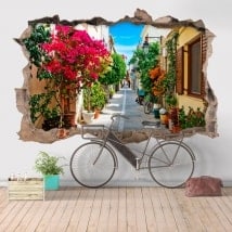 Adesivi da parete 3D Rétino città della Grecia