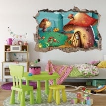 Adesivi 3D per bambini foresta magica