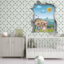 Adesivi 3D per bambini orsi moda