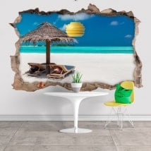 Adesivi 3D spiaggia nelle Maldive