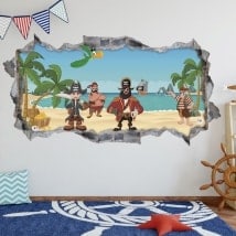 Adesivi 3D pirata dei Caraibi