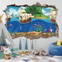 3D adesivi per bambini che scoprono l'America