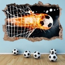 Adesivi di decorazione di obiettivo di calcio 3D