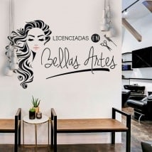 Adesivi di parrucchiere licenza in belle arti
