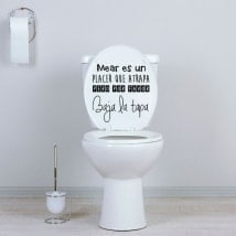 Vinile WC servizi igienici e bagni chiudono il coperchio