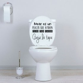 Vinile WC servizi igienici e bagni chiudono il coperchio