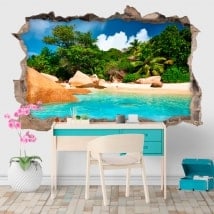 Vinili decorativi isola tropicale 3D