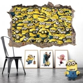 Adesivi murali minions 3D