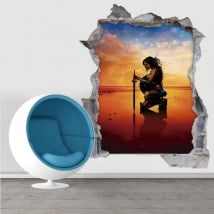 Donna di meraviglia 3D adesivi decorativi a parete