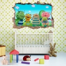 Vinili per bambini Henry il felice mostro 3D