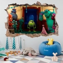 Vinili per bambini mostro universitario 3D